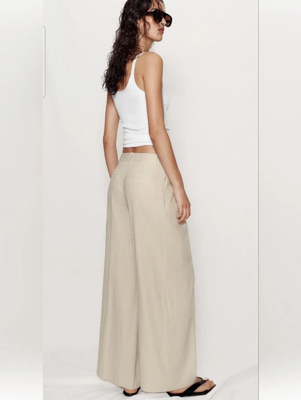 Size S linen trousers. Zara